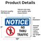 Signmission No Thru Traffic Sign, Vinyl Decal, 10in W x 7in L, 2PK OS-2PACK-NS-D-710-L-16199 - alternate 6